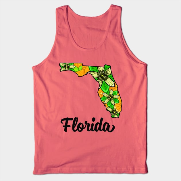 Florida State Flower Orange Blossoms Tank Top by Pangea5